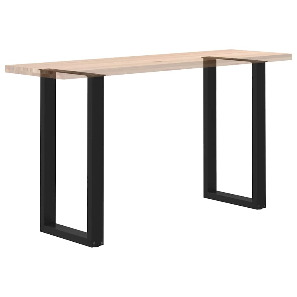 vidaXL Bar Table Legs U-Shaped 2 pcs Black 50x(90-91) cm Steel