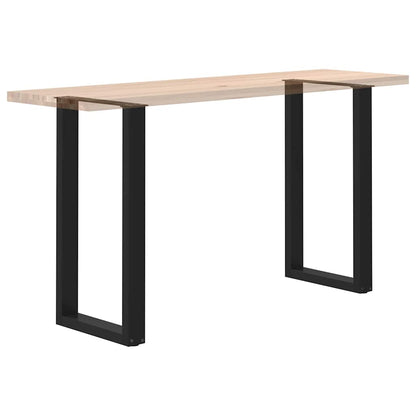 vidaXL Bar Table Legs U-Shaped 2 pcs Black 50x(90-91) cm Steel