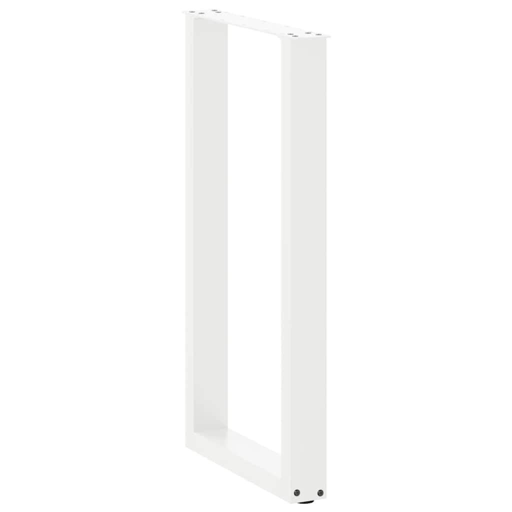 vidaXL Bar Table Legs U-Shaped 2 pcs White 50x(90-91) cm Steel