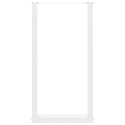 vidaXL Bar Table Legs U-Shaped 2 pcs White 50x(90-91) cm Steel