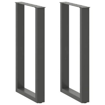 vidaXL Bar Table Legs U-Shaped 2 pcs Anthracite 50x(90-91) cm Steel