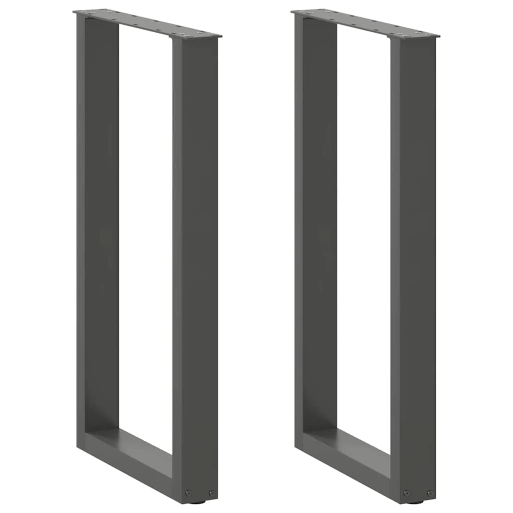 vidaXL Bar Table Legs U-Shaped 2 pcs Anthracite 50x(90-91) cm Steel