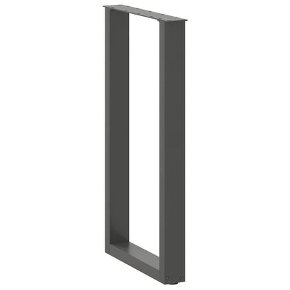 vidaXL Bar Table Legs U-Shaped 2 pcs Anthracite 50x(90-91) cm Steel