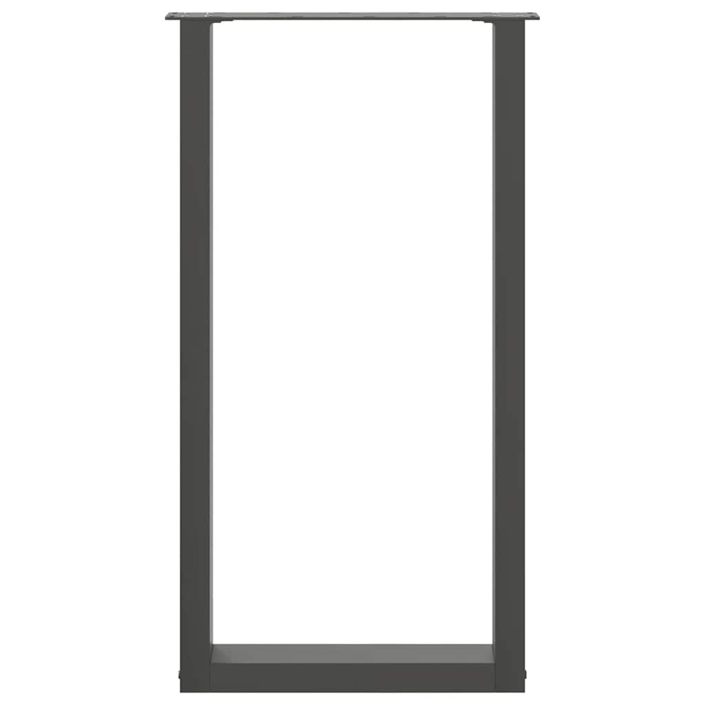 vidaXL Bar Table Legs U-Shaped 2 pcs Anthracite 50x(90-91) cm Steel