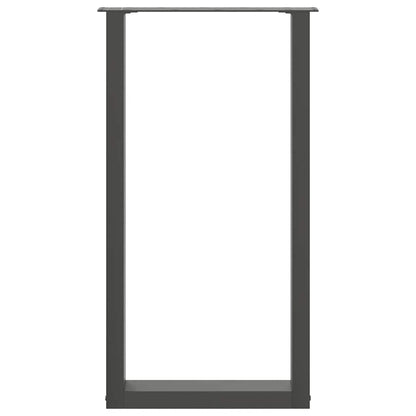 vidaXL Bar Table Legs U-Shaped 2 pcs Anthracite 50x(90-91) cm Steel