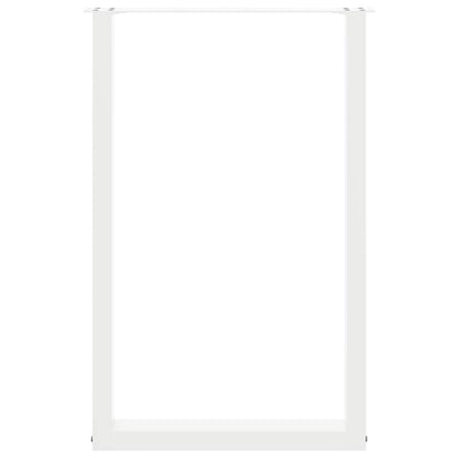 vidaXL Bar Table Legs U-Shaped 2 pcs White 60x(90-91) cm Steel
