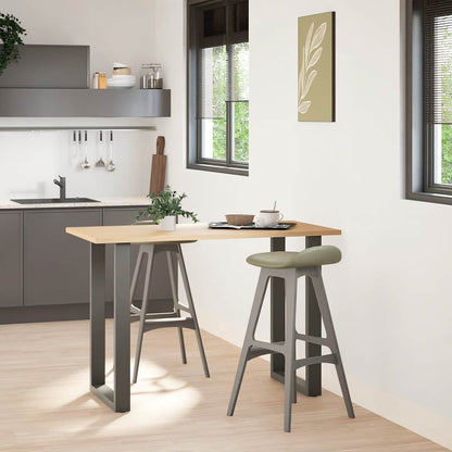 vidaXL Bar Table Legs U-Shaped 2 pcs Anthracite 60x(90-91) cm Steel