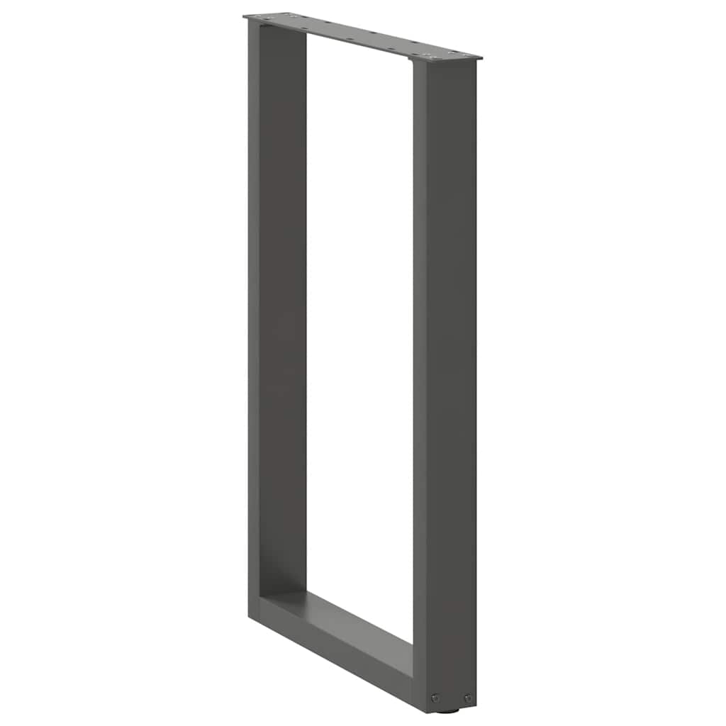 vidaXL Bar Table Legs U-Shaped 2 pcs Anthracite 60x(90-91) cm Steel