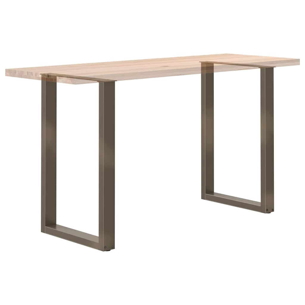 vidaXL Bar Table Legs U-Shaped 2 pcs Natural Steel 60x(90-91) cm Steel