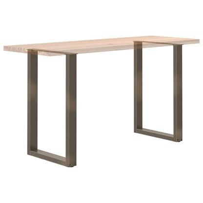 vidaXL Bar Table Legs U-Shaped 2 pcs Natural Steel 60x(90-91) cm Steel