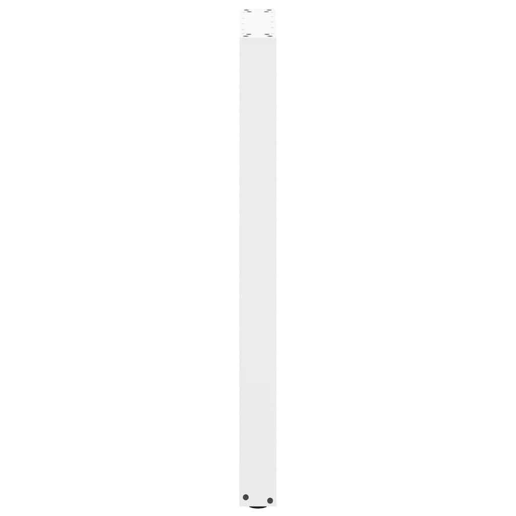 vidaXL Bar Table Legs U-Shaped 2 pcs White 40x(100-101) cm Steel