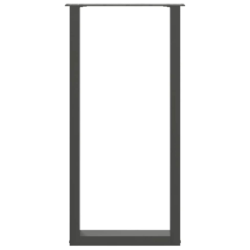 vidaXL Bar Table Legs U-Shaped 2 pcs Anthracite 40x(100-101) cm Steel