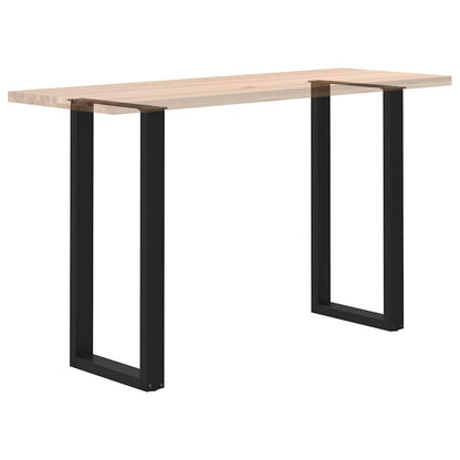 vidaXL Bar Table Legs U-Shaped 2 pcs Black 50x(100-101) cm Steel
