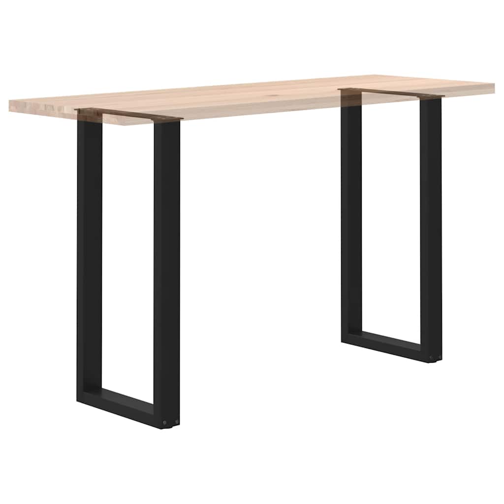 vidaXL Bar Table Legs U-Shaped 2 pcs Black 50x(100-101) cm Steel