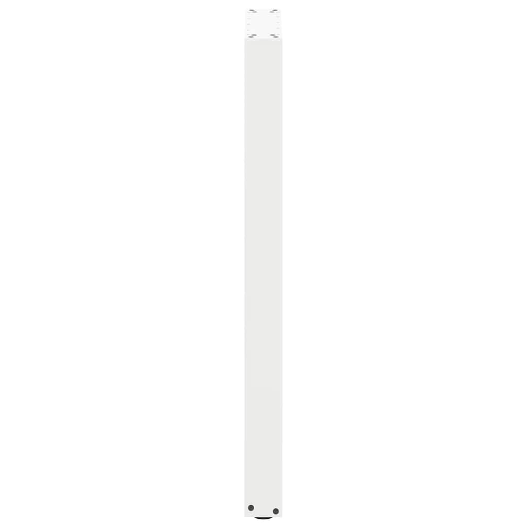vidaXL Bar Table Legs U-Shaped 2 pcs White 50x(100-101) cm Steel