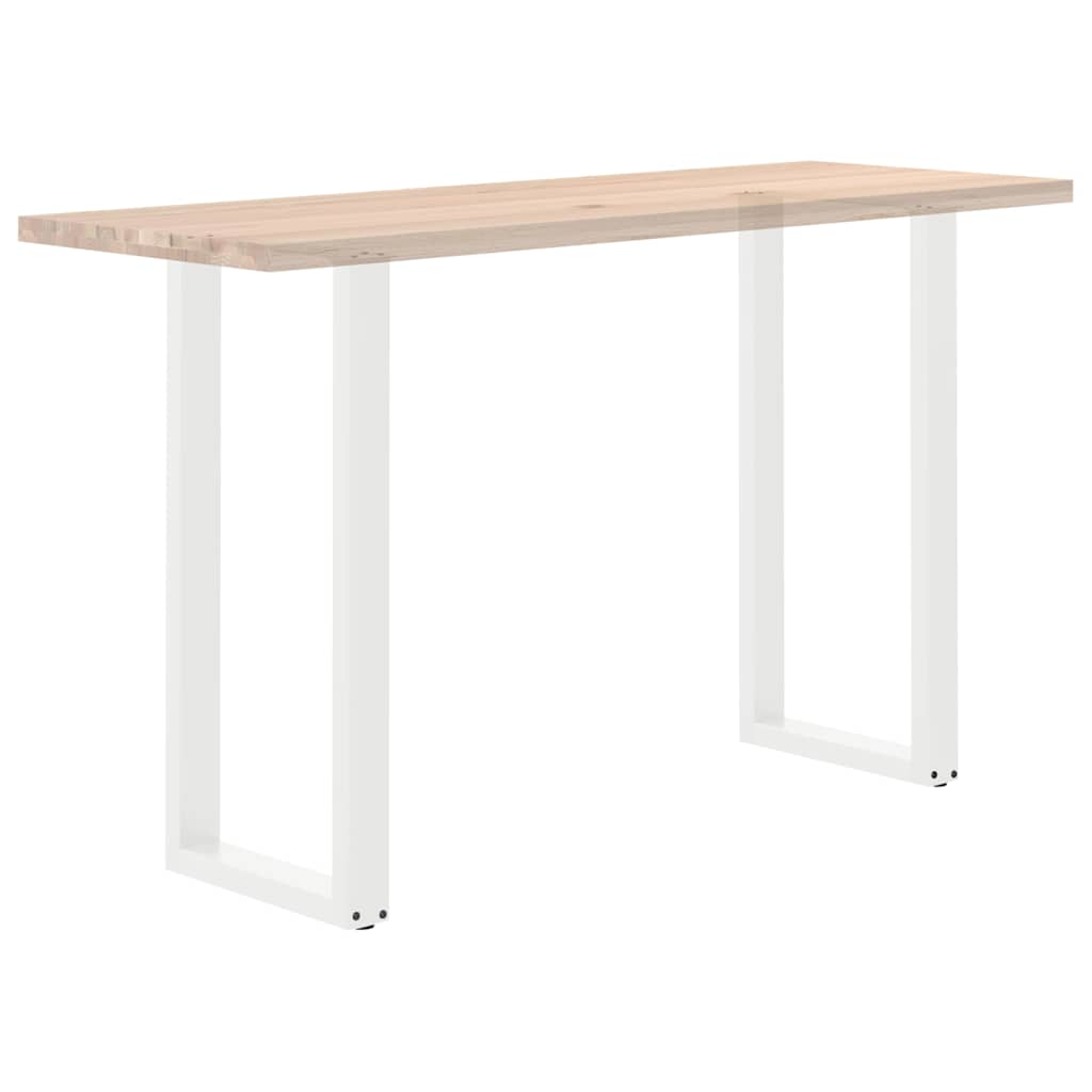 vidaXL Bar Table Legs U-Shaped 2 pcs White 50x(100-101) cm Steel