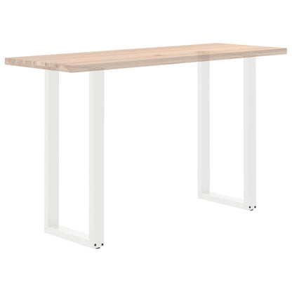 vidaXL Bar Table Legs U-Shaped 2 pcs White 50x(100-101) cm Steel