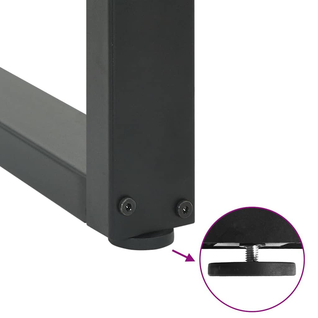 vidaXL Bar Table Legs U-Shaped 2 pcs Anthracite 50x(100-101) cm Steel