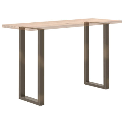 vidaXL Bar Table Legs U-Shaped 2 pcs Natural Steel 50x(100-101) cm Steel