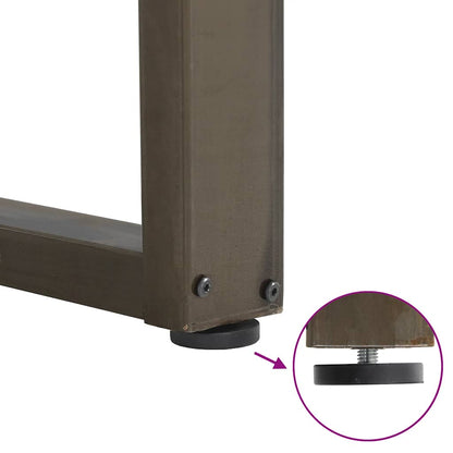 vidaXL Bar Table Legs U-Shaped 2 pcs Natural Steel 50x(100-101) cm Steel