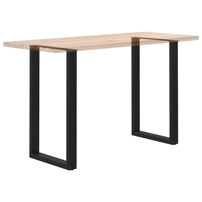vidaXL Bar Table Legs U-Shaped 2 pcs Black 60x(100-101) cm Steel