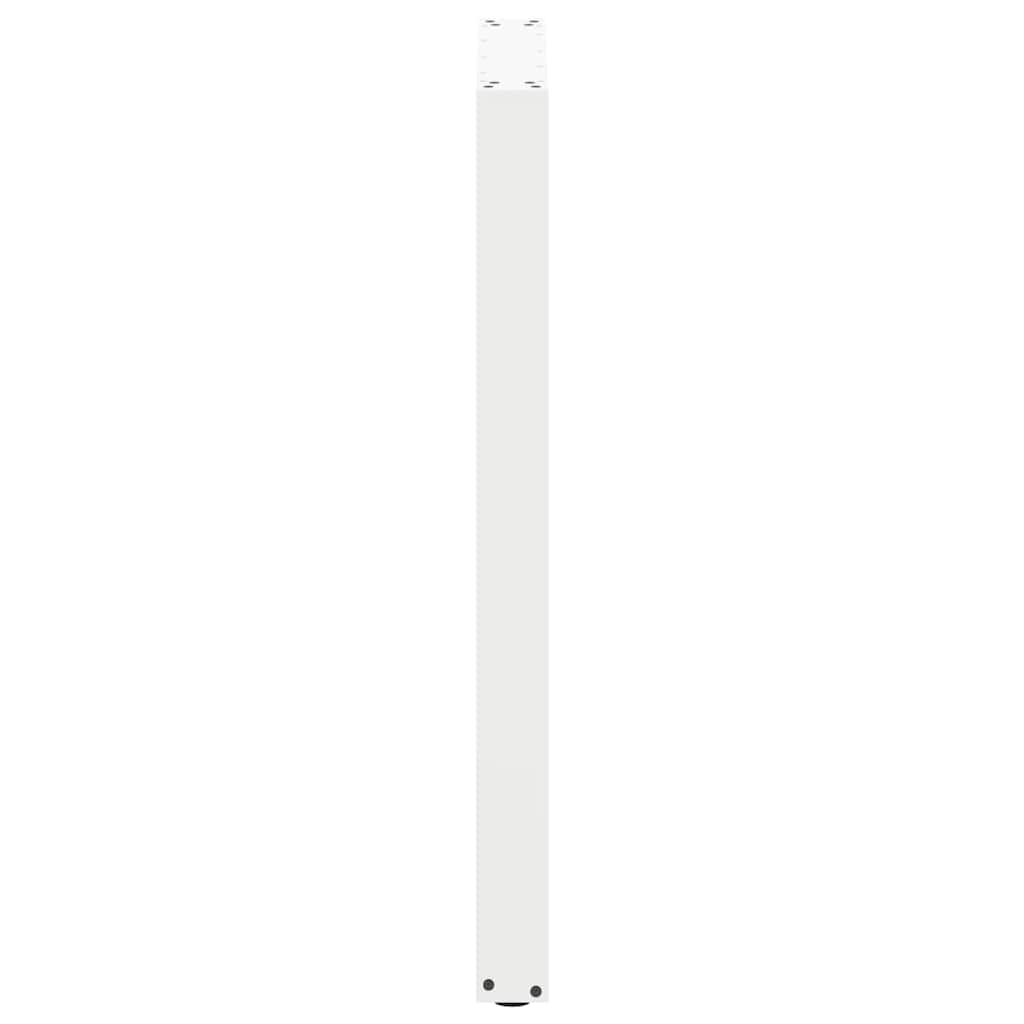 vidaXL Bar Table Legs U-Shaped 2 pcs White 60x(100-101) cm Steel