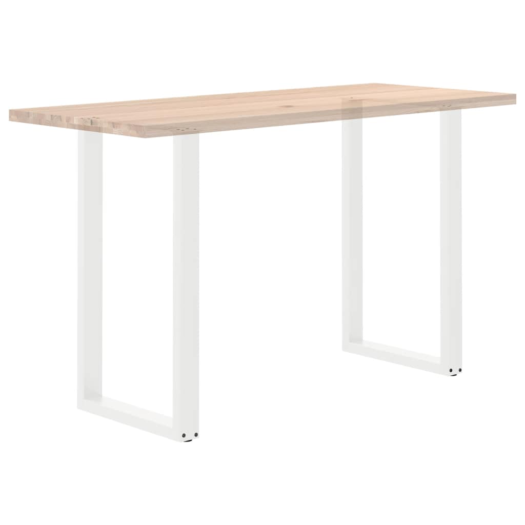 vidaXL Bar Table Legs U-Shaped 2 pcs White 60x(100-101) cm Steel