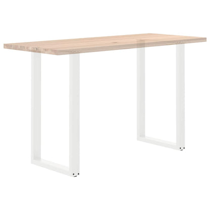 vidaXL Bar Table Legs U-Shaped 2 pcs White 60x(100-101) cm Steel
