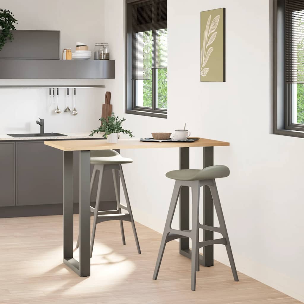 vidaXL Bar Table Legs U-Shaped 2 pcs Anthracite 60x(100-101) cm Steel