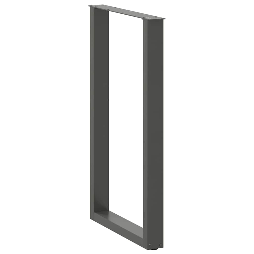 vidaXL Bar Table Legs U-Shaped 2 pcs Anthracite 60x(100-101) cm Steel