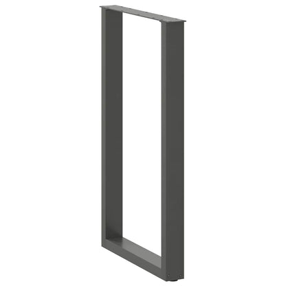 vidaXL Bar Table Legs U-Shaped 2 pcs Anthracite 60x(100-101) cm Steel