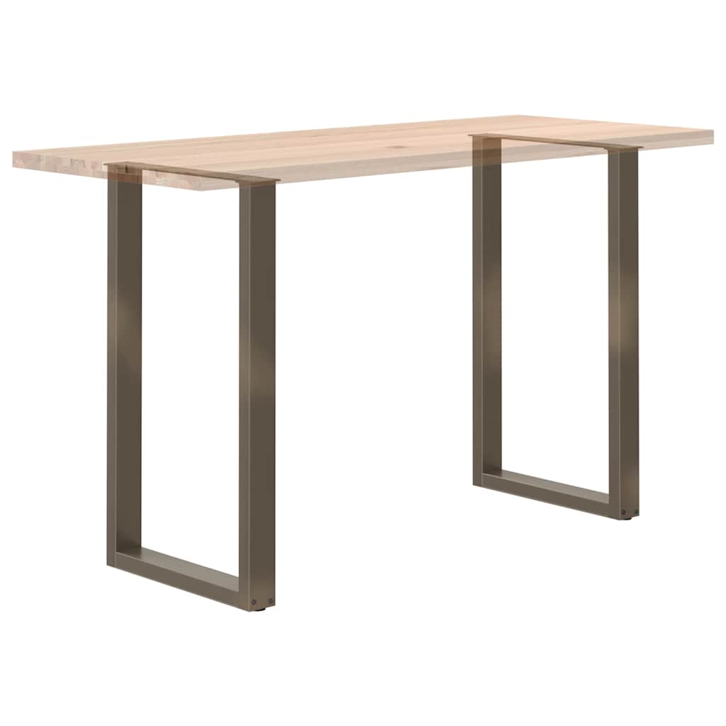 vidaXL Bar Table Legs U-Shaped 2 pcs Natural Steel 60x(100-101) cm Steel