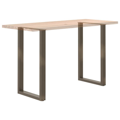 vidaXL Bar Table Legs U-Shaped 2 pcs Natural Steel 60x(100-101) cm Steel