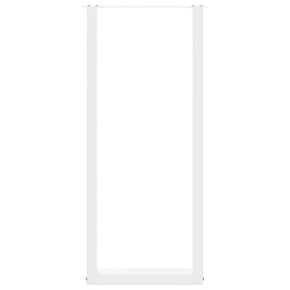 vidaXL Bar Table Legs U-Shaped 2 pcs White 40x(110-111) cm Steel