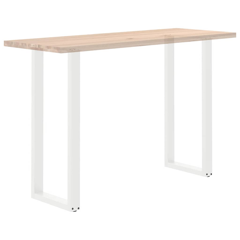 vidaXL Bar Table Legs U-Shaped 2 pcs White 40x(110-111) cm Steel