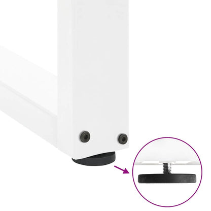 vidaXL Bar Table Legs U-Shaped 2 pcs White 40x(110-111) cm Steel