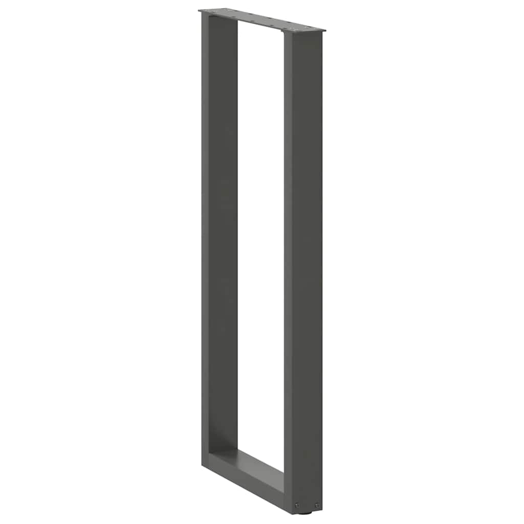vidaXL Bar Table Legs U-Shaped 2 pcs Anthracite 40x(110-111) cm Steel