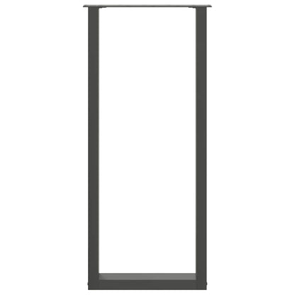 vidaXL Bar Table Legs U-Shaped 2 pcs Anthracite 40x(110-111) cm Steel