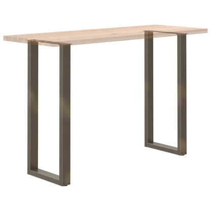 vidaXL Bar Table Legs U-Shaped 2 pcs Natural Steel 40x(110-111) cm Steel
