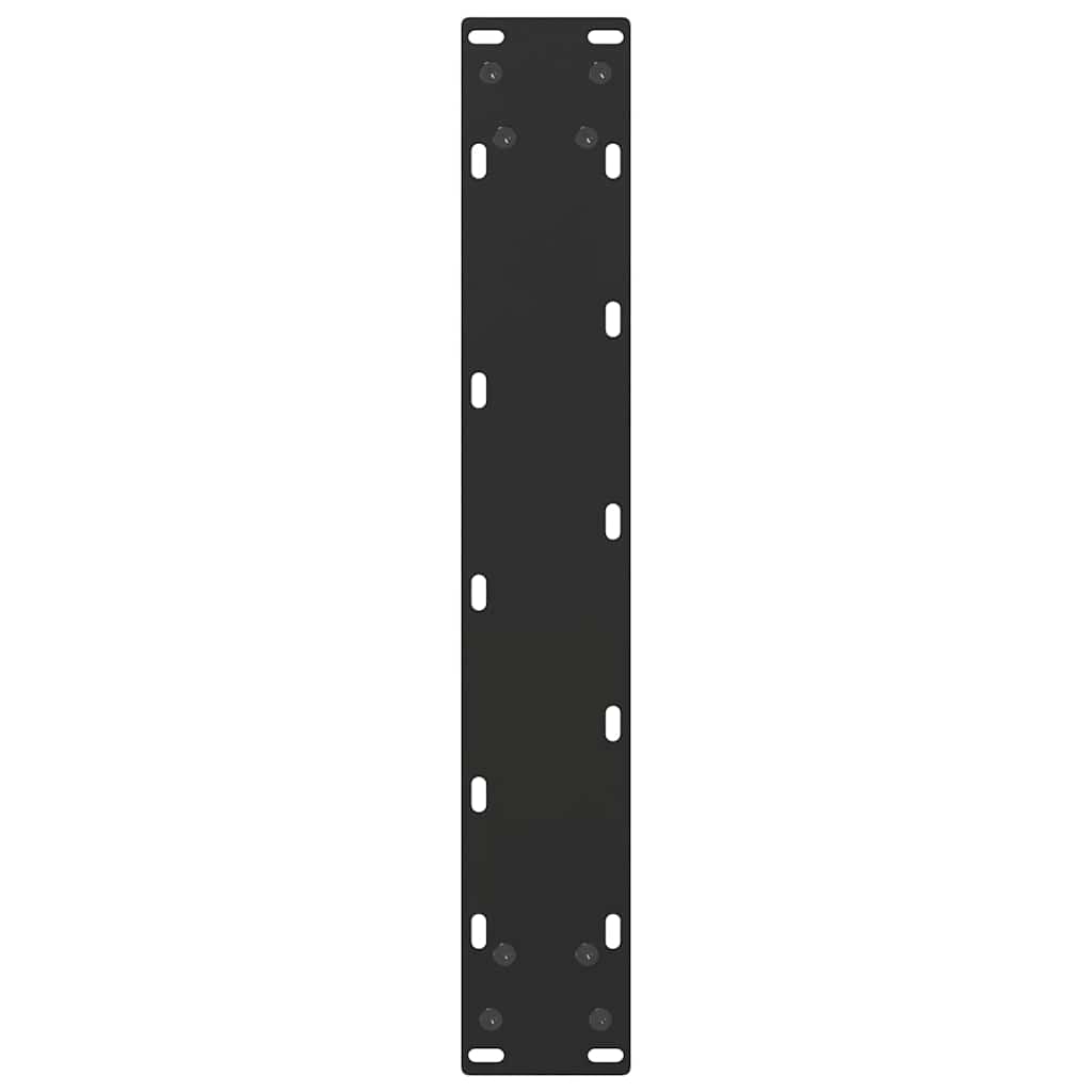 vidaXL Bar Table Legs U-Shaped 2 pcs Black 50x(110-111) cm Steel