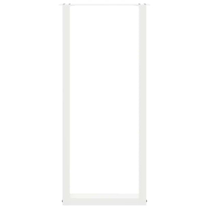 vidaXL Bar Table Legs U-Shaped 2 pcs White 50x(110-111) cm Steel