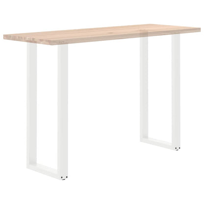 vidaXL Bar Table Legs U-Shaped 2 pcs White 50x(110-111) cm Steel