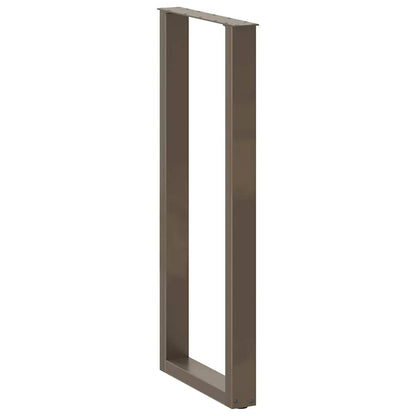 vidaXL Bar Table Legs U-Shaped 2 pcs Natural Steel 50x(110-111) cm Steel