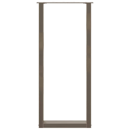 vidaXL Bar Table Legs U-Shaped 2 pcs Natural Steel 50x(110-111) cm Steel