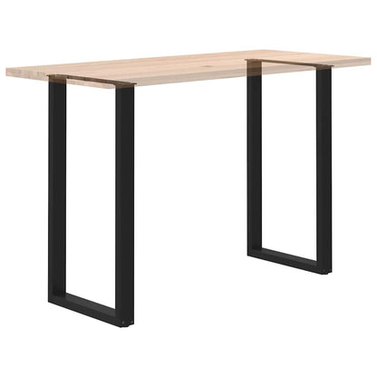 vidaXL Bar Table Legs U-Shaped 2 pcs Black 60x(110-111) cm Steel