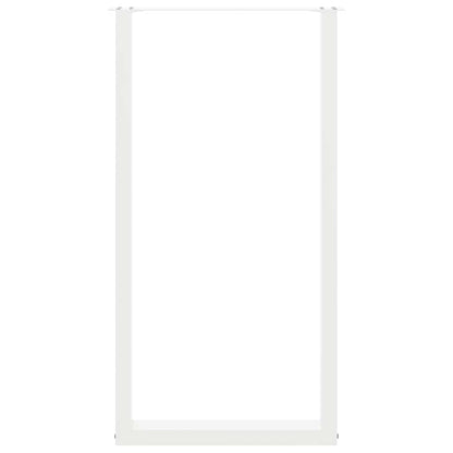 vidaXL Bar Table Legs U-Shaped 2 pcs White 60x(110-111) cm Steel