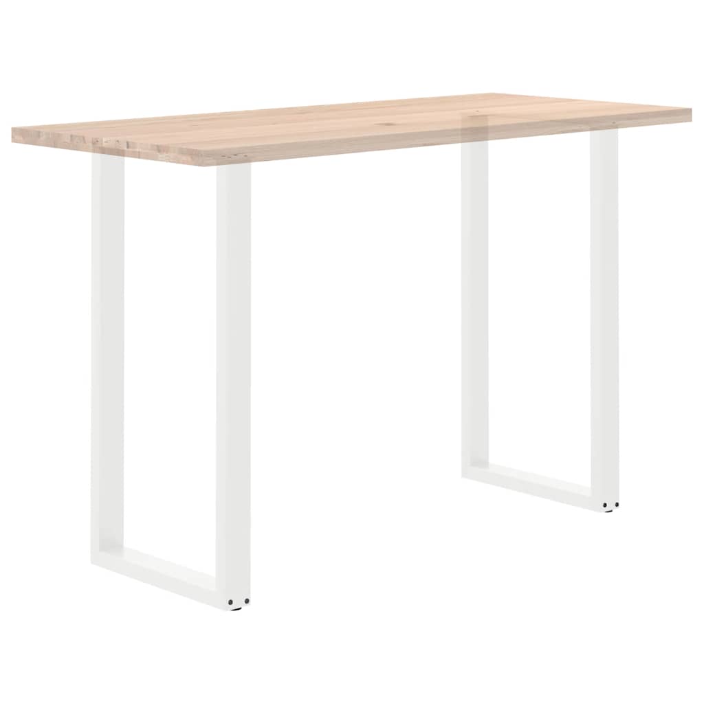 vidaXL Bar Table Legs U-Shaped 2 pcs White 60x(110-111) cm Steel