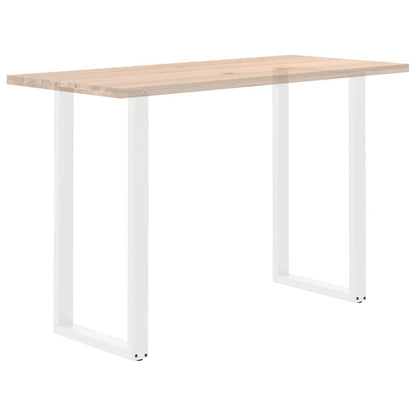 vidaXL Bar Table Legs U-Shaped 2 pcs White 60x(110-111) cm Steel