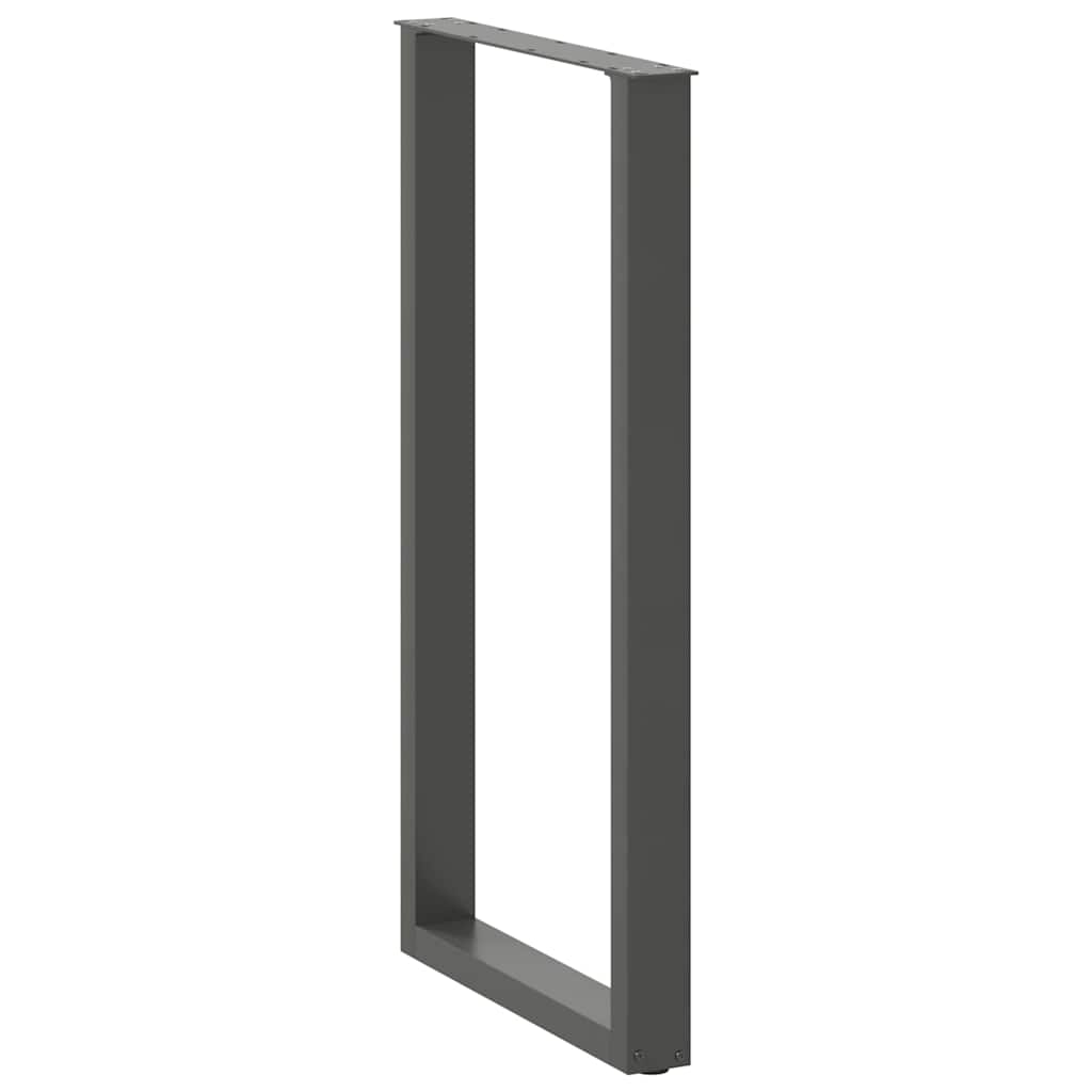 vidaXL Bar Table Legs U-Shaped 2 pcs Anthracite 60x(110-111) cm Steel