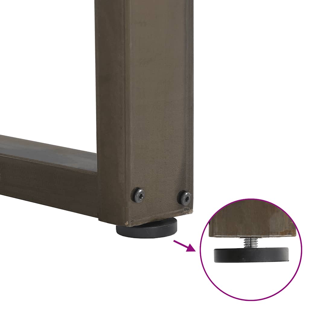 vidaXL Bar Table Legs U-Shaped 2 pcs Natural Steel 60x(110-111) cm Steel